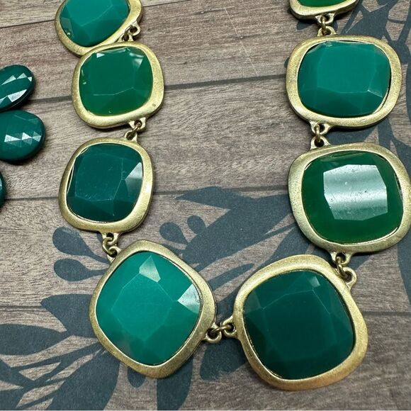 Green Beaded Necklace Bundle Set Of 2 B3 - Picture 3 of 3